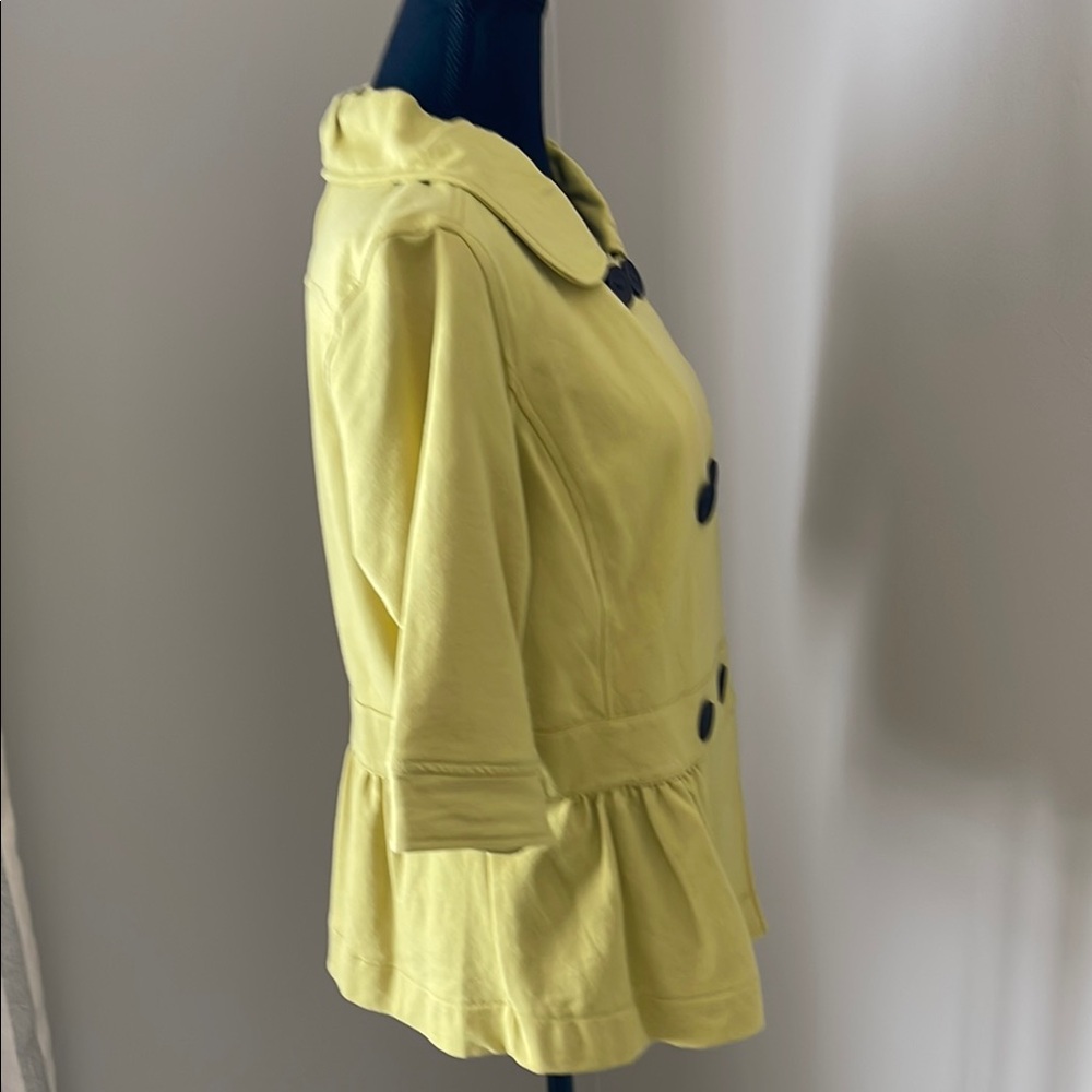 Women's Yellow Double-Breasted Jacket - Picture 3 of 6